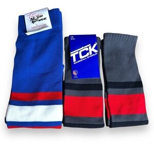 NEW TCK Baseball Stirrup Lot (3) Size Small 100 &‎ Large 300 Blue Red Gray Black